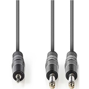 Cable de audio estéreo 2x 6.35mm a 3.5mm macho de 3m para conexión de audio - Product Image 1