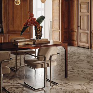 Đồ Nội Thất Hiện Đại Burl Bàn Ăn Bằng Gỗ Đặt 6 8 Chỗ Ngồi Nhà Hàng Hiện Đại Màu Sắc Cổ Điển Hình Chữ Nhật Bàn Ăn Và Ghế - Product Image 5