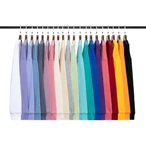 20 색 옵션 남성 일반 빈 대형 크루 넥 코튼 운동복 유니섹스 맞춤형 로고 인쇄 망 크루 넥 운동복