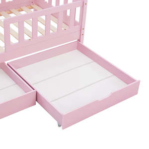 Bambino pavimento telaio del letto de madera bambina color pastello biancheria da letto <span class=keywords><strong>lettino</strong></span> per bambini <span class=keywords><strong>con</strong></span> <span class=keywords><strong>cassetti</strong></span> - Product Image 5