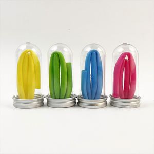 Pailles en silicone réutilisables écologiques pliables jetables, pailles à boire en silicone de qualité alimentaire, accessoires de bar, échantillon gratuit - Product Image 6