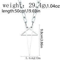 Collier ras du cou tendance punk hip-hop, chaîne gothique pour adulte avec pendentifs étoiles en acier inoxydable, accessoires de bijoux, cadeaux