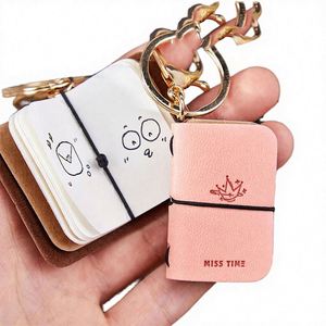 Mini Journal Monet Impression <b>Series</b> Eco-Friendly Modern Back School Digital Printing Keychain Pu Soft Leather Metal Portable - Product Image 3