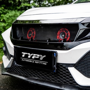 Parrilla Delantera Estilo JS de Fibra de Carbono para Honda Civic 10ª Generación 2016-2021, Precio de Fábrica - Product Image 4