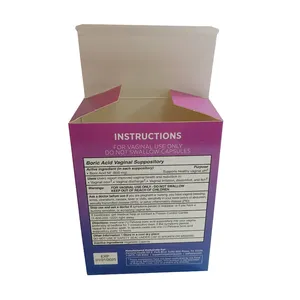 Caja de cartón personalizada para guardar pastillas, embalaje de papel para medicina, cierre automático, caja de cosméticos