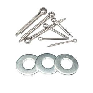 Cotter Pins And Flat Washers Set 304 Stainless Steel M10 Whitewashed For General Use - Product Image 1