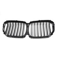 Accessoires Auto Double Lattes Avant Rein Pare-chocs ABS Noir Mat Mesh Grill pour pour X5/X6 G05 2019-