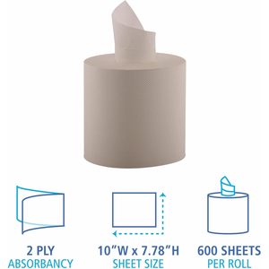 Papier toilette géant perforé à déroulement central, sans mandrin, pour usage domestique, boîte de 1 rouleau - Product Image 4