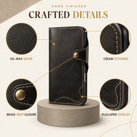 Étui de téléphone portefeuille en cuir véritable de luxe gaufré multicolore pour les séries S25 S26, antichoc en TPU