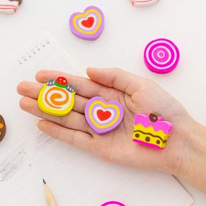 Forniture scolastiche regali di compleanno per bambini kawaii cartoon cute donut cake eraser - Product Image 5