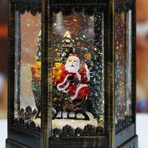 โคมไฟน้ำ LED สีขาวอบอุ่นแบบใหม่ พร้อมลูกโลกหิมะแก้วและซานต้าข้างใน สำหรับตกแต่งคริสต์มาส - Product Image 4