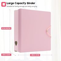 Carpeta para Fototarjetas de 4 Bolsillos A5 con Anillas en D, con 50 Fundas Interiores, Libro Coleccionador de Fototarjetas Coreanas con Capacidad para 200 Tarjetas