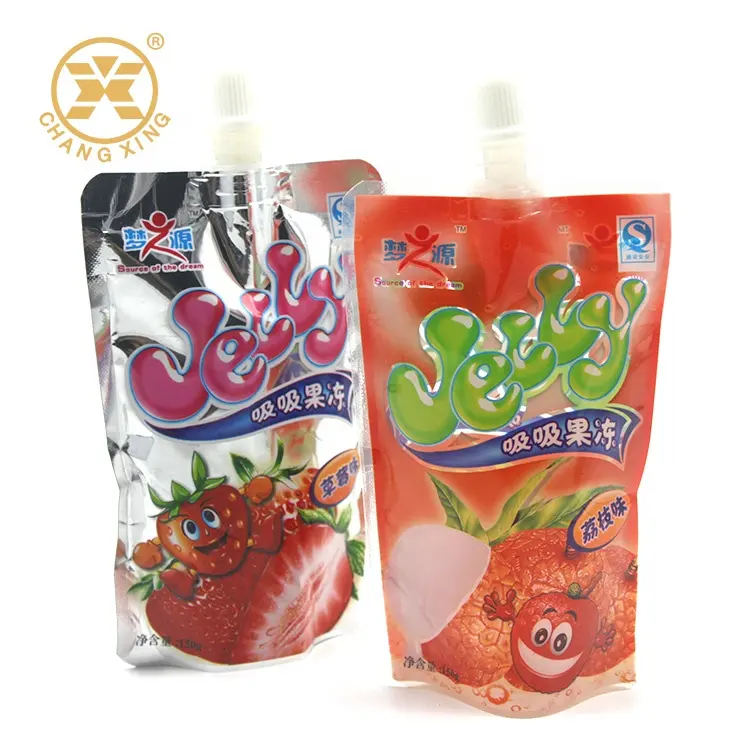 Spouted Stand Up Bags Eco Friendly Food Packaging Juice Plastic Drink Pouches Nylon Packaging Bags 1L 500ml 250ml