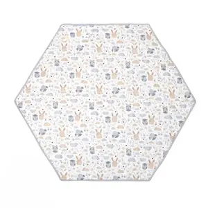 Baby Playmat Fits Regalo Play Yard and hiccapop PlayPod Portable Playpen, 6 Panel Playpen Mattress Hexagon Playpen Mat,