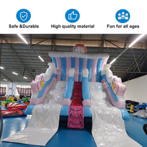 Tobogán Acuático Inflable para Gatos, Tobogán Acuático Doble Resistente para Niños con Piscina para Niños y Adultos - Product Image 3