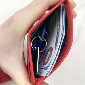 Portefeuille fin unisexe de qualité supérieure, logo personnalisé, cuir PU, organisateur multi-cartes avec porte-cartes pour une utilisation quotidienne professionnelle pour hommes et femmes - Product Image 2