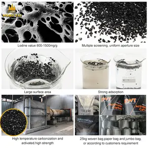 30x60 Mesh Coconut Shell And Nut Shell Activated Carbon For Sale