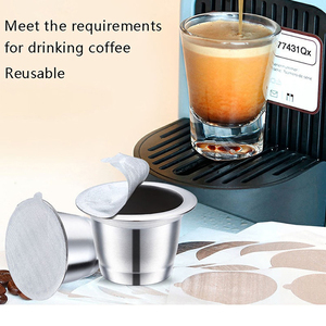 Kit de Cápsulas de Café Reutilizables KC131-2, Ecológicas, de Acero Inoxidable, para Máquina <span class=keywords><strong>Nespresso</strong></span>, Filtro de Café Espresso, <span class=keywords><strong>Barista</strong></span> - Product Image 4