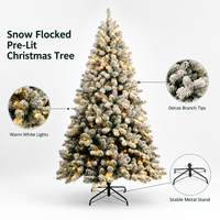 Guirlande lumineuse de Noël à brancher, lumières en forme de boules incassables pour intérieur, pré-éclairées pour décorer le sapin de Noël en famille pour les fêtes.