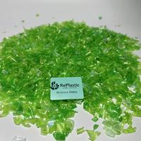 Granulés de RPET vert de qualité alimentaire, faibles en impuretés et à haute viscosité, avec une approvisionnement stable sous certification GRS