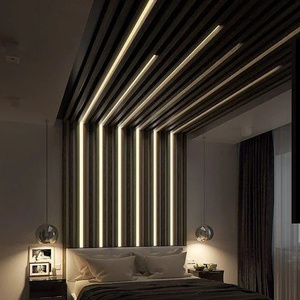 Slat Wood <strong>Panel</strong> Polyester Fiber Soundproof <strong>Wall</strong> Acoustic <strong>Panels</strong> <strong>Wall</strong> With <strong>Led</strong> <strong>Light</strong> - Product Image 5