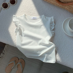 Nouvelle Arrivée – Hauts sans manches pour petites filles avec volants adorables, couleur bonbon, style princesse, T-shirt d'été - Product Image 2