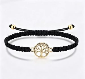LC202604105 สร้อยข้อมือเชือกถักแบบปรับได้พร้อมจี้ต้นไม้แห่งชีวิตสำหรับผู้หญิงและผู้ชาย - Product Image 2