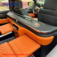Cloison de séparation TV en cuir PU de luxe, personnalisée pour Vito W447 V Class Metris Sienna Hiace Escalade RS G008