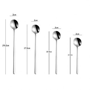 Custom <b>Small</b> Size Spoon Set Silverware Metal Coffee Flatware Serving Spoons Scoop 304 Stainless Steel Spoon - Product Image 3