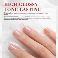 Gel de construction solide non collant pour ongles, extension naturelle, décoration 3D, sculpture, fourniture d'usine, logo personnalisé OEM