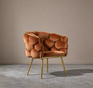 Fauteuil de luxe commercial en métal doré, canapé moderne en tissu velours, mobilier de salon pour mariage et chambre à coucher, vente en gros - Product Image 5