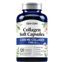 Capsules molles de collagène à meilleure absorption, favorisent la production de collagène pour une peau jeune, des ongles forts, soutien immunitaire, hommes, durée de conservation de 24 mois