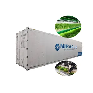 Shipping container farms for hydroponic fodder sprout machine produce microgreen/ barley maize corn sprout for poultry feed