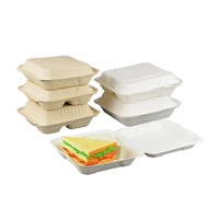 Boîtes à emporter pour poulet frit, poisson et frites, et sushis, en papier biodégradable, avec compartiments et gaufrage, design le plus récent