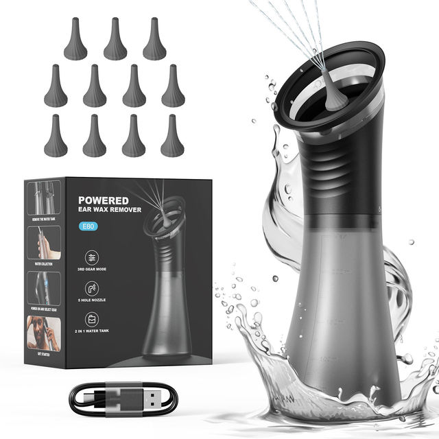 Wholesale OEM/ODM Portable Smart Electric Ear Irrigator Cordless Earwax Washer Removal Tool Kit 230ML Water Flushing Ear Cleaner