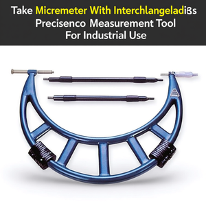 Take <b>Micrometer</b> With Interchangeable Rods Precision Measurement Tool For Industrial Use - Product Image 3