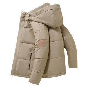 Doudoune courte à capuche épaisse pour homme, collection automne-hiver 2025, en duvet de canard blanc, chaude et décontractée, coupe jeune, coupe-vent et élégante - Product Image 3