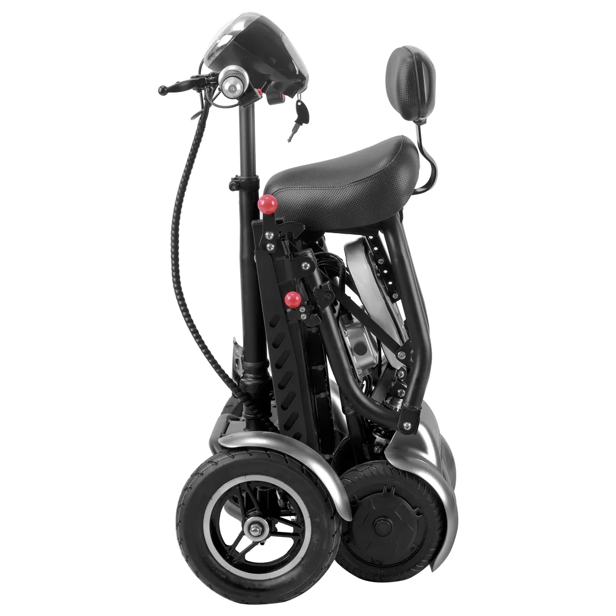 Scooter pieghevole e conveniente opklapbare per Scooter elettrico pieghevole per mobilità a quattro ruote a guida lunga per anziani