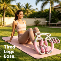 Rouleau de massage multifonctionnel portatif pour mollets, clip circulaire, pour adultes (hommes et femmes), amincissement des jambes, drainage des méridiens, équipement de sport et de fitness