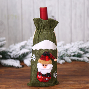Joyeux Noël Décoratif Bouteille De Vin Couverture Sacs Ornement De Noël Cadeau De Noël pour Le Nouvel An <span class=keywords><strong>2023</strong></span> Décorations De Fête - Product Image 6