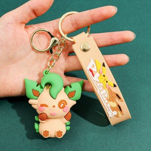 78 tipos de llaveros de goma 3D de anime Pokémon de PVC al por mayor, llaveros de Pikachu, Gengar, Charmander y Eevee - Product Image 4
