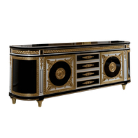 Table de bureau sculptée de style européen antique Restaurant casier de rangement assorti de luxe armoire à eau à thé armoire à vin combinaison