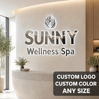 Enseigne lumineuse LED personnalisée avec lettres rétroéclairées pour la réception de salon de beauté et spa – Signalétique intérieure