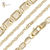 Catene Martellate Mariner FJ Fallon da 4,1 mm+ Placcate in Oro 14K su Base in Ottone - Campione Disponibile