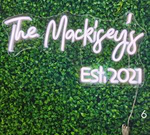 لافتة نيون LED مخصصة لتزيين الجدران، تصميم يدوي شخصي، فن النيون للحائط للحفلات والأعراس والمنازل وغرف النوم والحانات والشعارات - Product Image 3