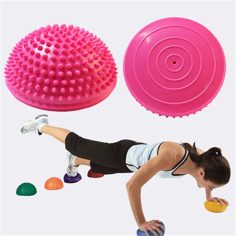 Gimnasia fitness pvc medio equilibrio pod con bomba pie Media bola de masaje