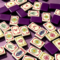 Jeu de Mahjong américain en acrylique gravé sur mesure à double couche Four Winds, 160 tuiles, tuiles de jeu de luxe pour la vente en gros