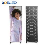 Afficheur numérique LED couleur pliable XOB 4K, cadre en aluminium moulé sous pression, haute luminosité, écran publicitaire intérieur portable