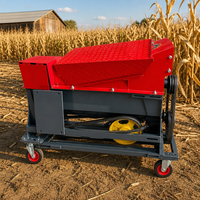 Décortiqueuse de maïs à entraînement par courroie avec base fixée par boulons et cadre en acier pour équipement agricole à haut rendement