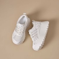Chaussures décontractées pour femmes à semelles épaisses et talons, Nouveautés Printemps-Été 2026, Baskets polyvalentes pour femmes ornées de strass